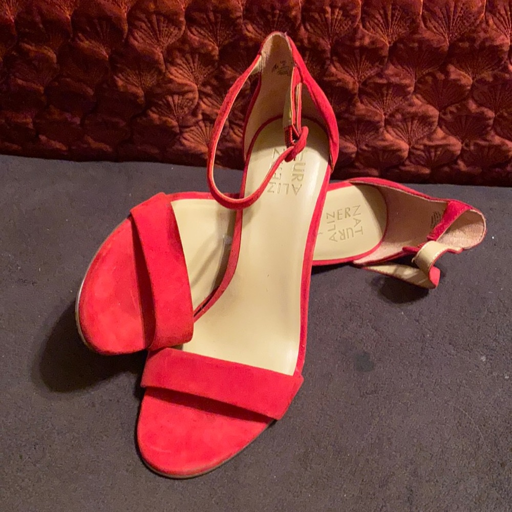 Leather Upper Red Summer Sandals